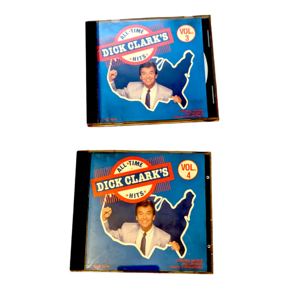 Lot of 2 Dick Clark's All Time Hits CDs Volumes 3 & 4 Vintage Music - Picture 1 of 7